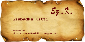 Szabadka Kitti névjegykártya